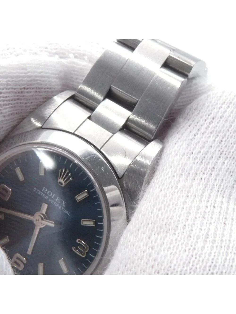 Rolex Oyster Perpetual 24 P Number Watch Blue Dial